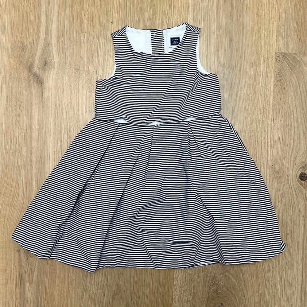 Janie and Jack 12-18m navy striped dress